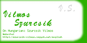 vilmos szurcsik business card